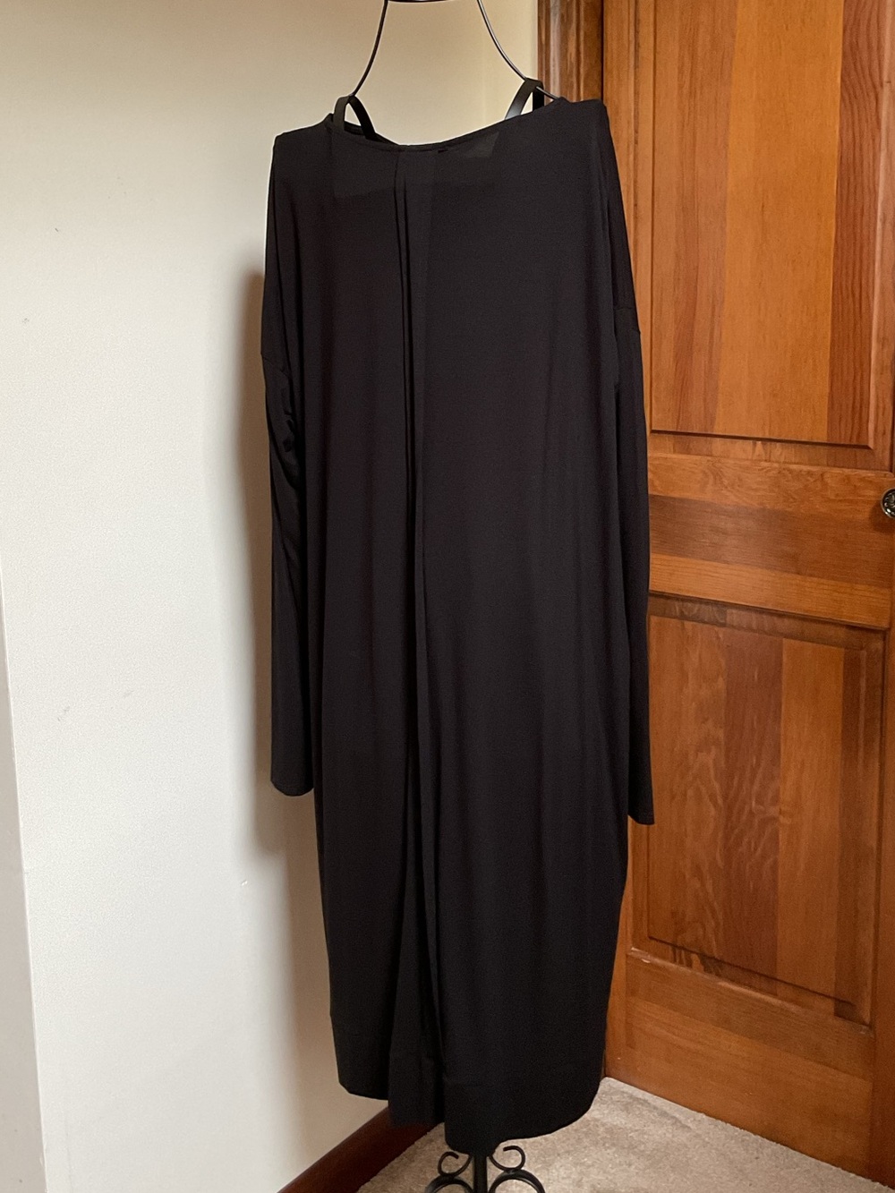 Black Eileen Fisher Long Sleeve Shift Dress - XL, Women's Simple Elegance - Picture 3 of 5